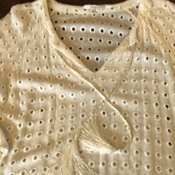 Lavender Brown Eyelet Top - Picture 3 of 7